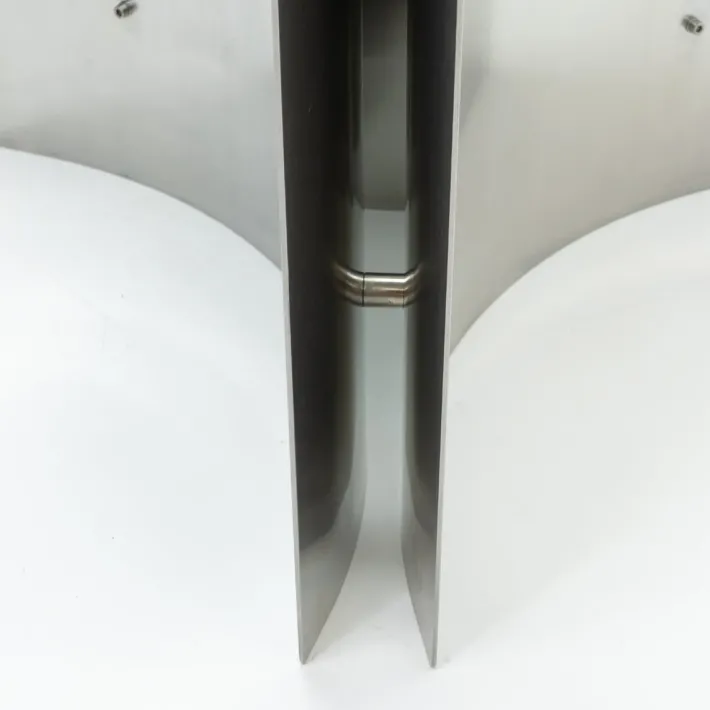 Pamono Steel and Glass Dining Table attributed to Michel Boyer, France, 1970s