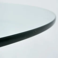 Pamono Steel and Glass Dining Table attributed to Michel Boyer, France, 1970s