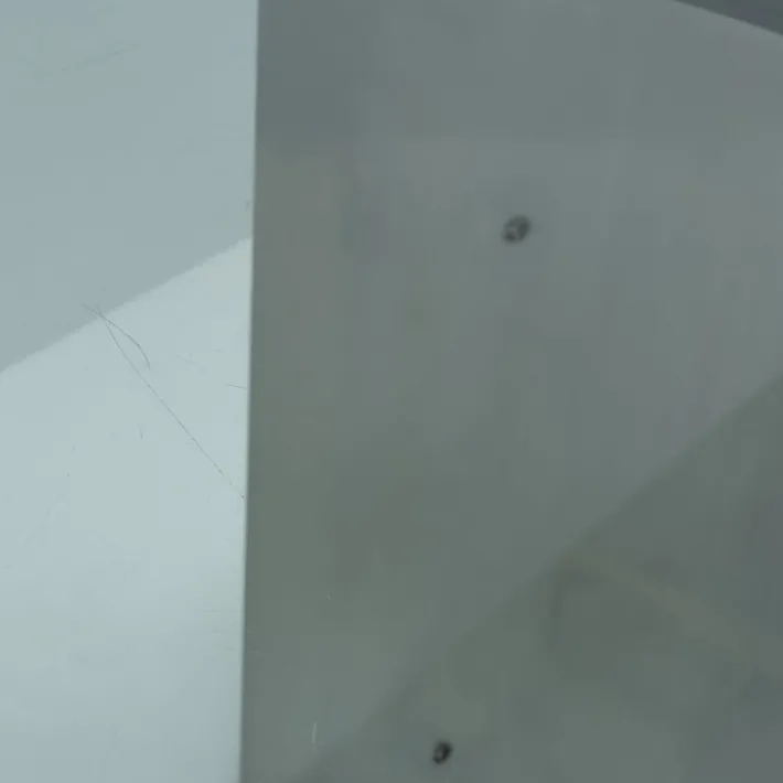 Pamono Steel and Glass Dining Table attributed to Michel Boyer, France, 1970s