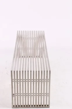Pamono Steel Bench from Milo Baughman, 1970s Best