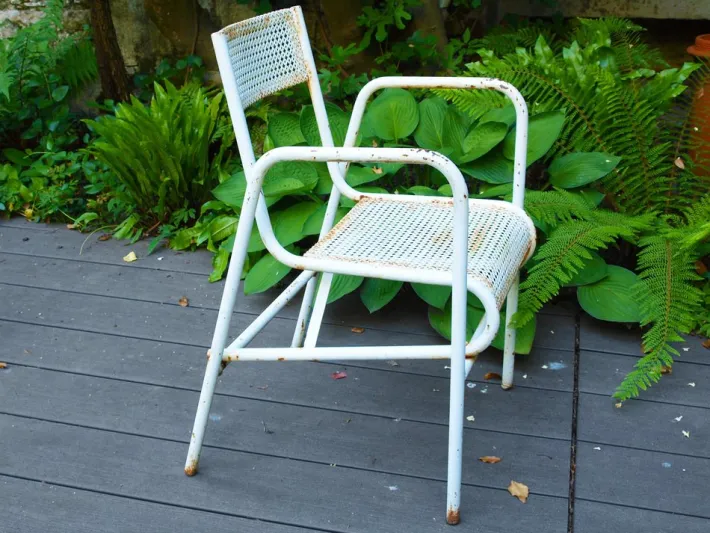 Pamono Steel Garden Furniture, 1950s, Set of 7 Best