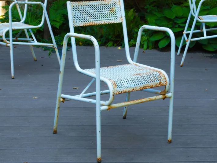 Pamono Steel Garden Furniture, 1950s, Set of 7 Best