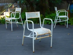Pamono Steel Garden Furniture, 1950s, Set of 7 Best