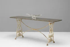 Pamono Steel Topped Garden Table, 1900s Discount