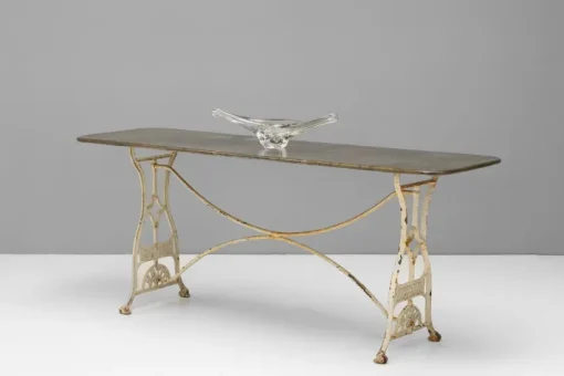 Pamono Steel Topped Garden Table, 1900s Discount