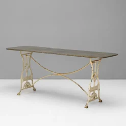 Pamono Steel Topped Garden Table, 1900s Discount