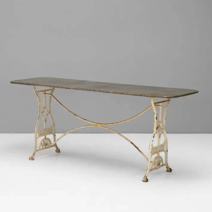 Pamono Steel Topped Garden Table, 1900s Discount
