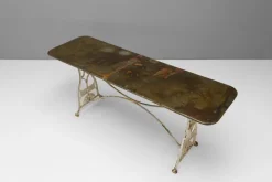 Pamono Steel Topped Garden Table, 1900s Discount