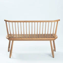 Pamono Straw Spindle Bench by Arno Lambrecht for WK Möbel, 1950s Best