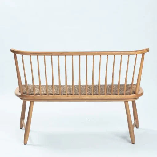 Pamono Straw Spindle Bench by Arno Lambrecht for WK Möbel, 1950s Best