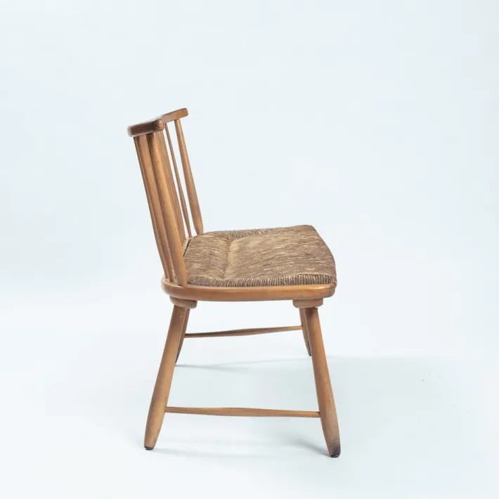 Pamono Straw Spindle Bench by Arno Lambrecht for WK Möbel, 1950s Best