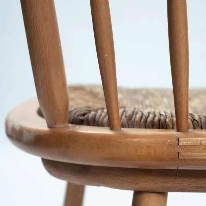 Pamono Straw Spindle Bench by Arno Lambrecht for WK Möbel, 1950s Best