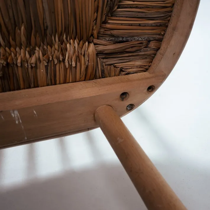 Pamono Straw Spindle Bench by Arno Lambrecht for WK Möbel, 1950s Best