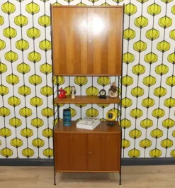 Pamono String Ladder Shelf & WHB Shelf with Steel and Wire Cabinet elements Hot