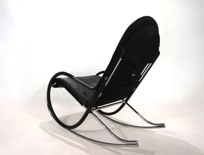 Pamono Strässle Nonna Rocking Chair by Paul Tuttle, 1972 New