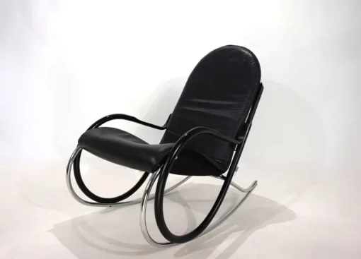 Pamono Strässle Nonna Rocking Chair by Paul Tuttle, 1972 New
