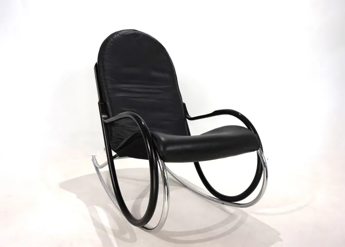 Pamono Strässle Nonna Rocking Chair by Paul Tuttle, 1972 New