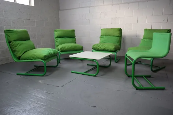 Pamono Stuns Lounge Set by Jan Dranger & Johan Huldt for Innovator, Sweden, 1973, Set of 6 Sale