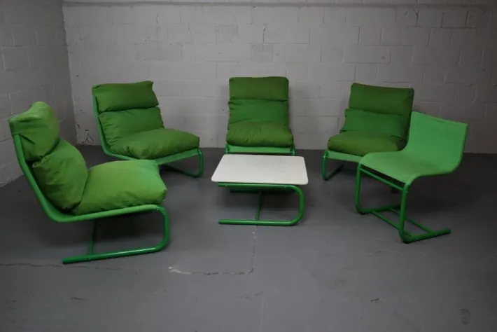Pamono Stuns Lounge Set by Jan Dranger & Johan Huldt for Innovator, Sweden, 1973, Set of 6 Sale