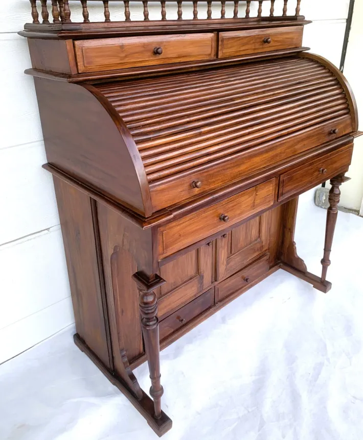 Pamono Stylish Colonial Teak Secretaire New