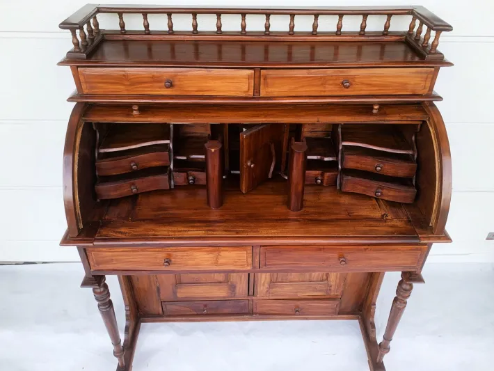 Pamono Stylish Colonial Teak Secretaire New