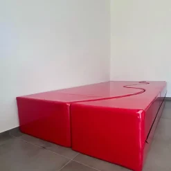 Pamono Superonda Red Sofa by Archizoom for Poltronova, 1967, Set of 2