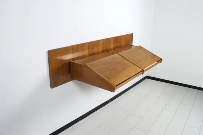 Pamono Suspended Console With Mirror and Italian Desk, 1950s Discount