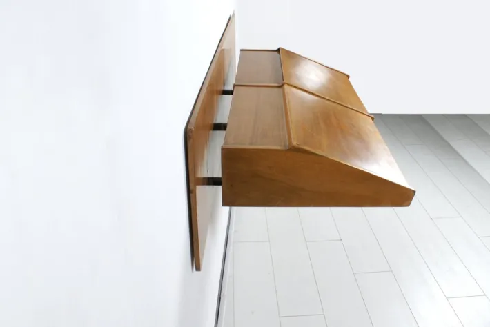 Pamono Suspended Console With Mirror and Italian Desk, 1950s Discount