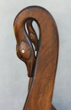 Pamono Swan Neck Bed, France, 1900s New