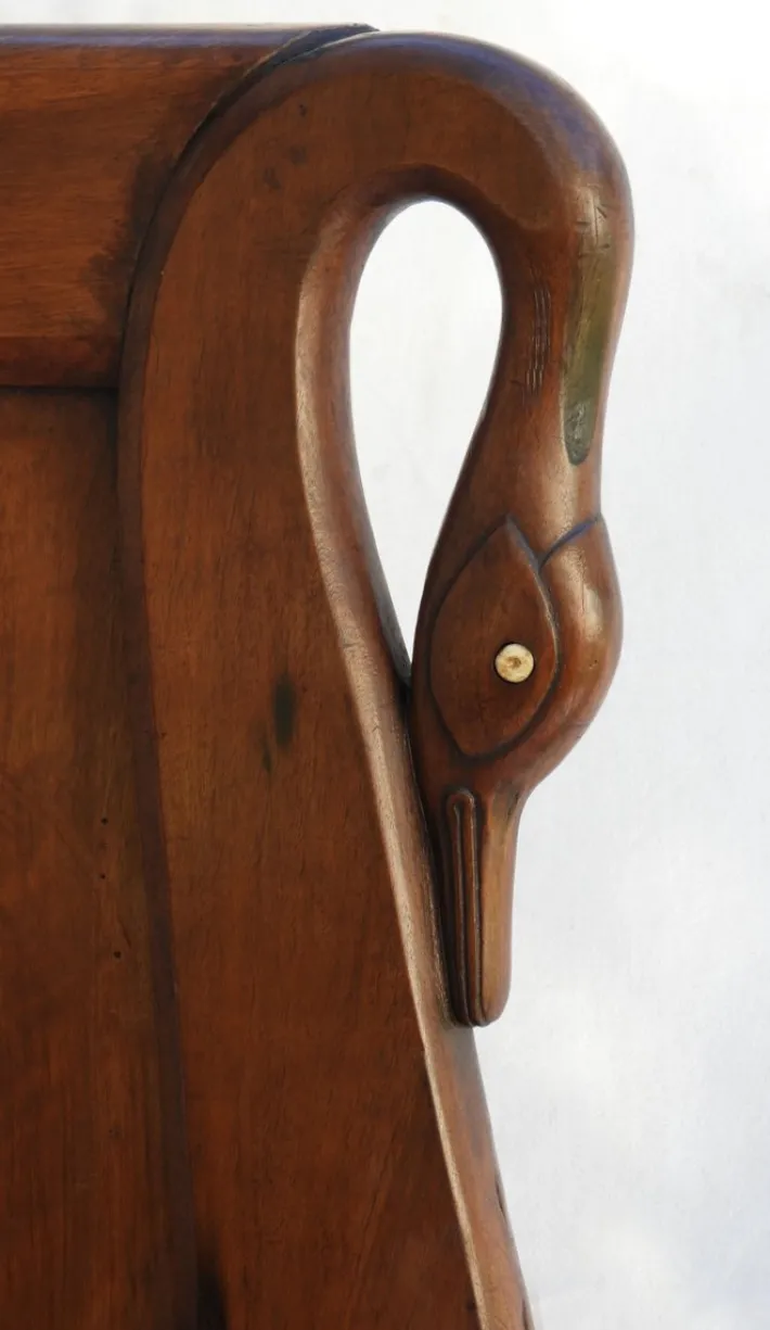 Pamono Swan Neck Bed, France, 1900s New