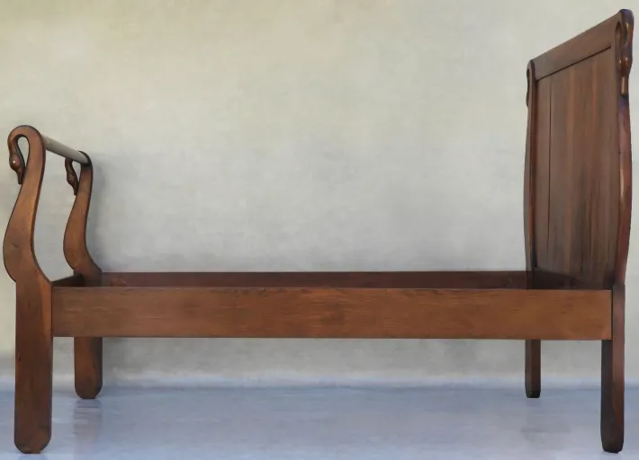 Pamono Swan Neck Bed, France, 1900s New