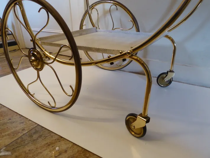 Pamono Swedish Brass Serving Cart by Josef Frank for Svenskt Tenn Discount