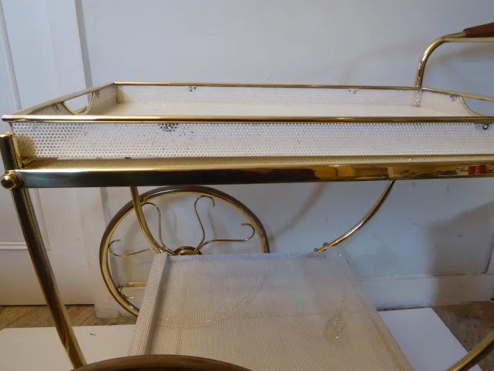 Pamono Swedish Brass Serving Cart by Josef Frank for Svenskt Tenn Discount