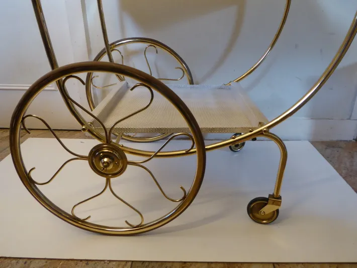 Pamono Swedish Brass Serving Cart by Josef Frank for Svenskt Tenn Discount