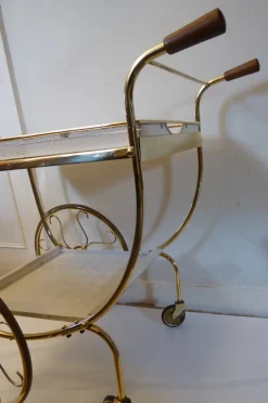Pamono Swedish Brass Serving Cart by Josef Frank for Svenskt Tenn Discount