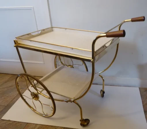 Pamono Swedish Brass Serving Cart by Josef Frank for Svenskt Tenn Discount