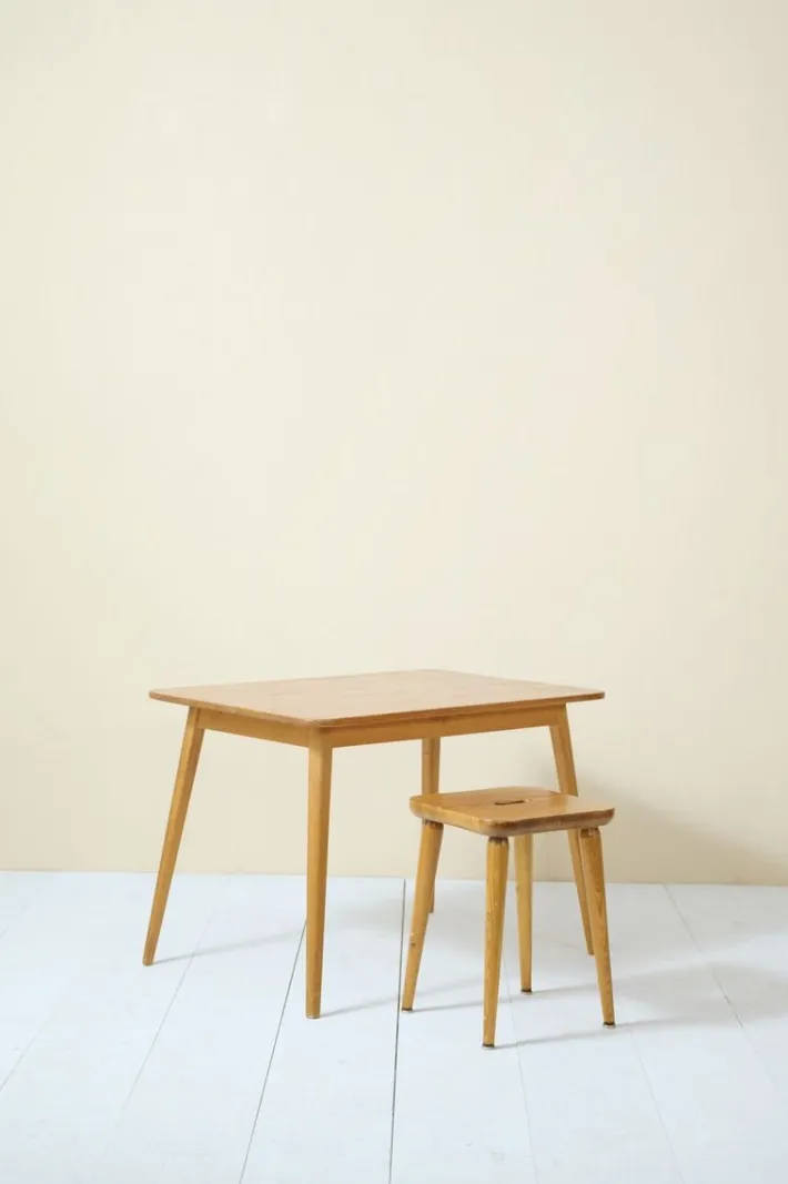 Pamono Swedish Desk and Stool by Malmvall Göran, 1940s, Set of 2 Clearance
