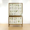 Pamono Swedish Modern Cabinet with Nordens Flora Illustrations by C.A.M Lindman, 1940s Clearance