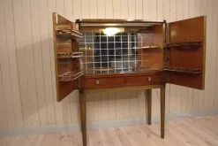 Pamono Swedish Pyramid Mahogany Bar Cabinet by Förenade Möbler Linköping, 1940s Hot