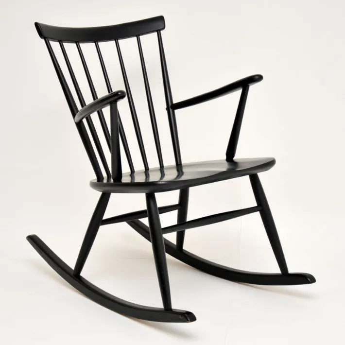 Pamono Swedish Rocking Chair by Roland Rainer for Hagafors, 1960s Clearance