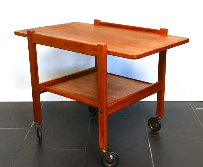 Pamono Swedish Rulle Teak Serving Cart by Källemo, 1960s Discount