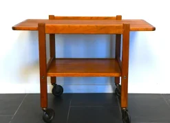 Pamono Swedish Rulle Teak Serving Cart by Källemo, 1960s Discount