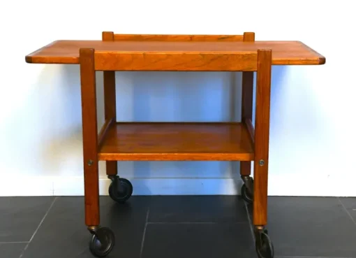 Pamono Swedish Rulle Teak Serving Cart by Källemo, 1960s Discount