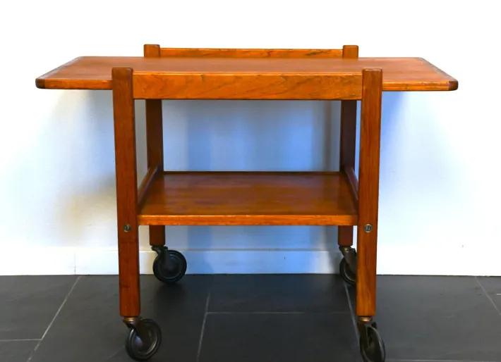 Pamono Swedish Rulle Teak Serving Cart by Källemo, 1960s Discount