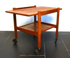 Pamono Swedish Rulle Teak Serving Cart by Källemo, 1960s Discount