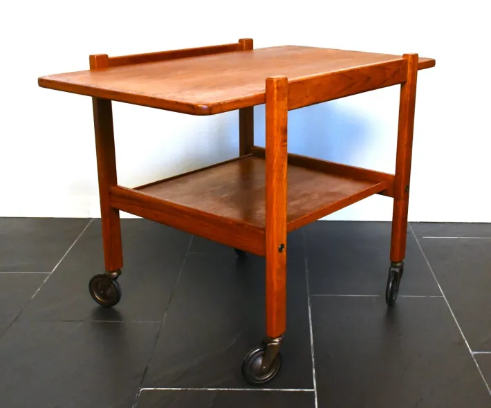 Pamono Swedish Rulle Teak Serving Cart by Källemo, 1960s Discount