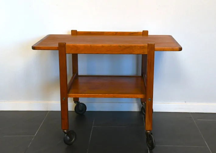 Pamono Swedish Rulle Teak Serving Cart by Källemo, 1960s Discount