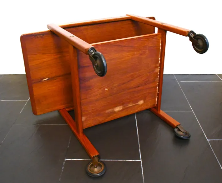 Pamono Swedish Rulle Teak Serving Cart by Källemo, 1960s Discount