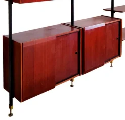 Pamono Swedish Teak and Brass Terra Library, 1960s