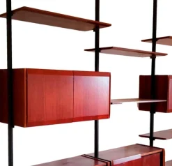 Pamono Swedish Teak and Brass Terra Library, 1960s